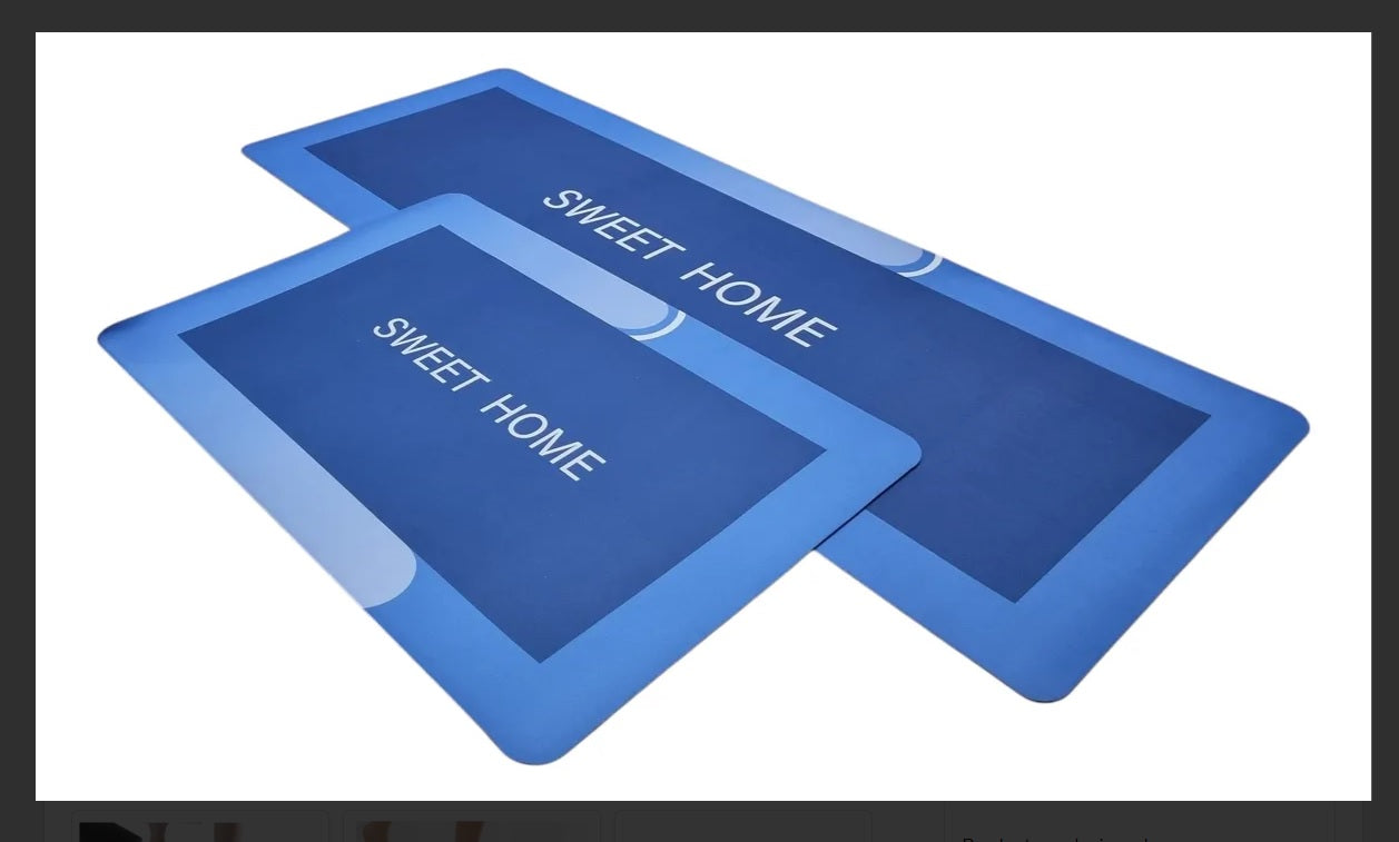 Set de 2 Alfombras Antideslizantes para Baños y Cocinas