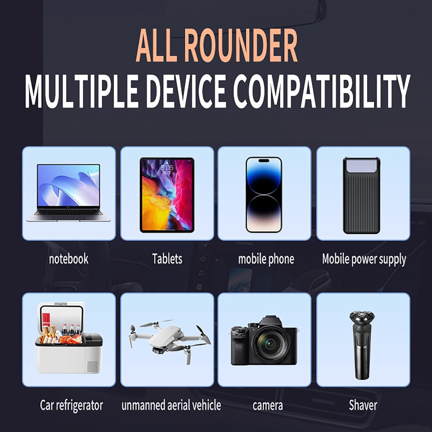 Inversor para Carro con Puertos USB y Tomacorrientes